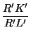 $\displaystyle {\frac{R'K'}{R'L'}}$